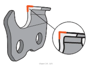 Верига X-CUT  C35 15" 0,325" 1.3 мм 64 звена прав зъб